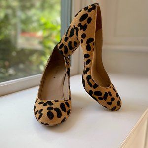 Via Spiga Leopard Print Block Heels